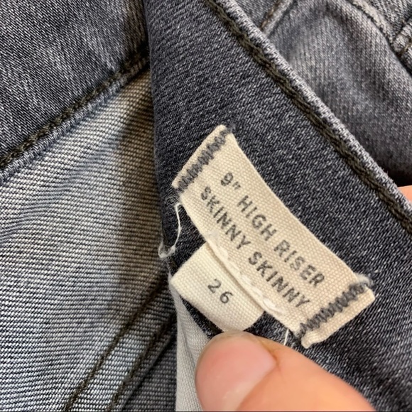 Madewell 9" High Riser Skinny Skinny Jeans Grey Size 26 - Picture 9 of 9